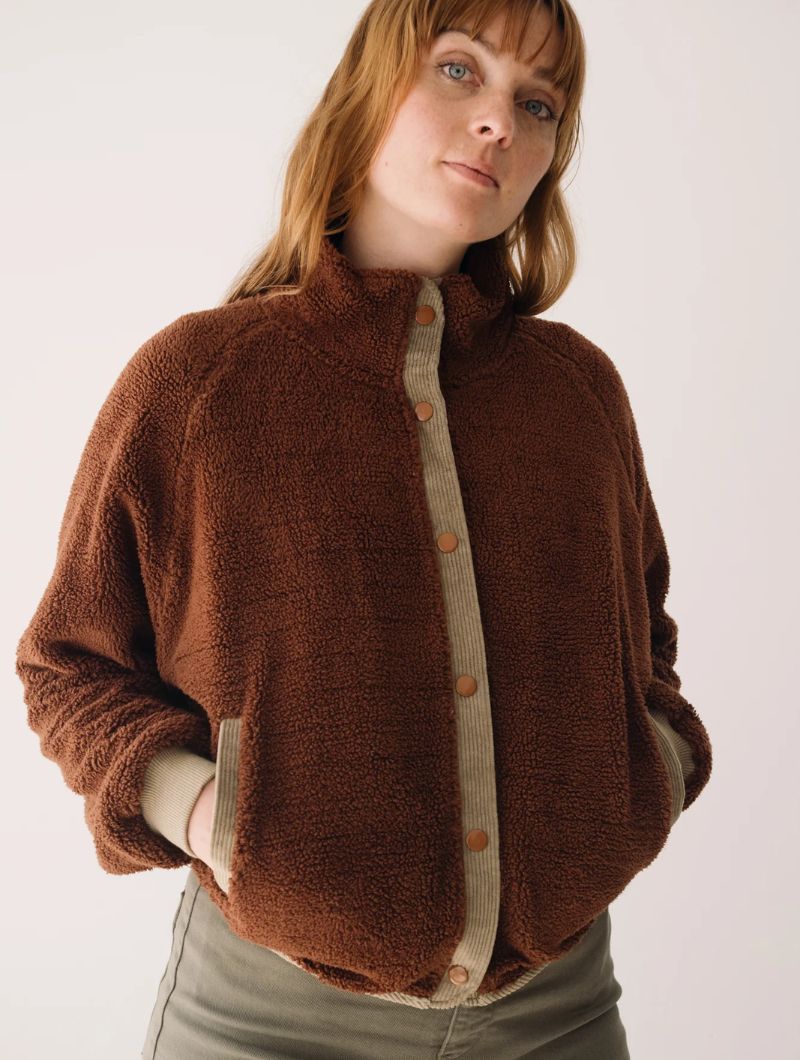 Chaqueta sherpa mujer de algodón orgánico