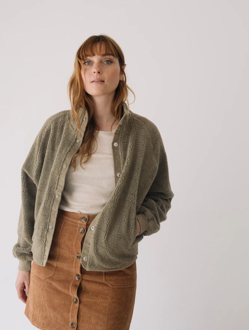 Chaqueta sherpa mujer de algodón orgánico - Imagen 7