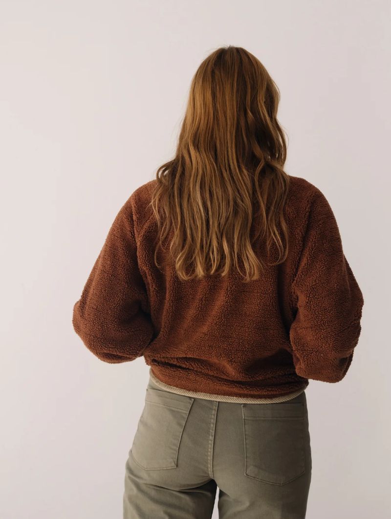 Chaqueta sherpa mujer de algodón orgánico - Imagen 8