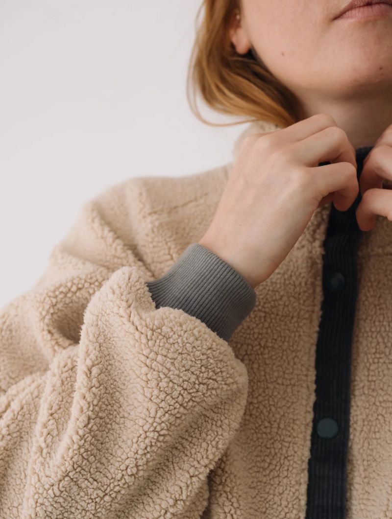 Chaqueta sherpa mujer de algodón orgánico - Imagen 6