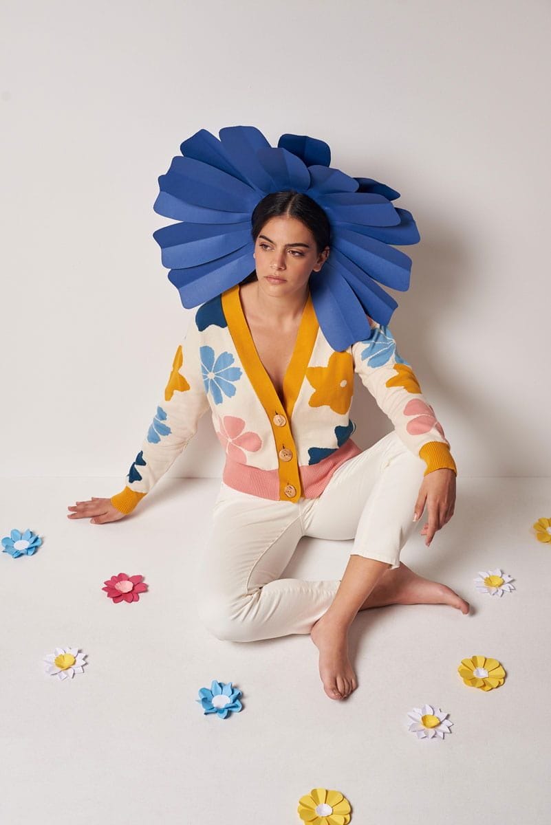 Chaqueta corta mujer con flores - Imagen 5