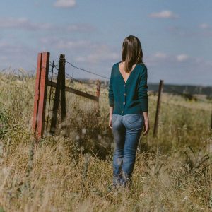 Chaqueta de lana reversible verde