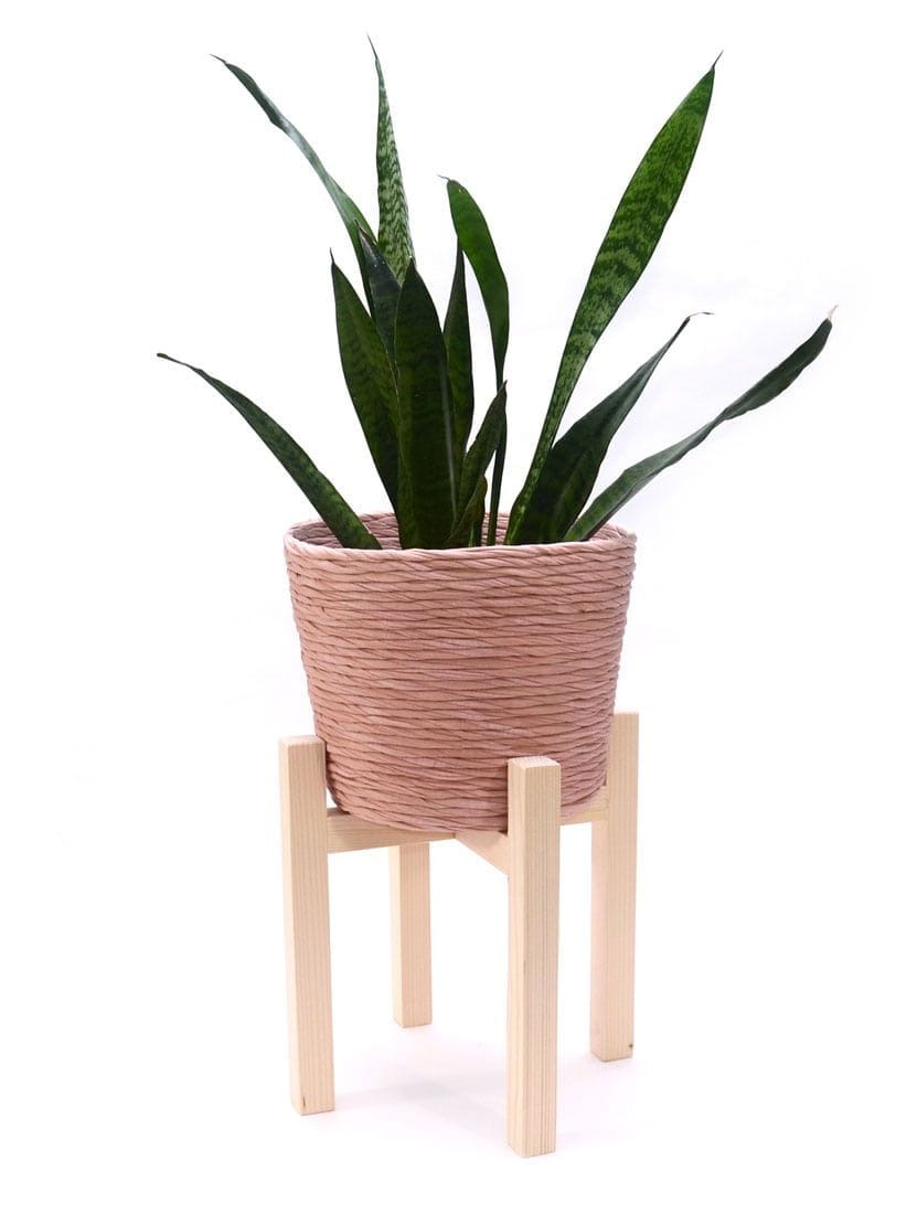 Cubre macetas de tela reciclada