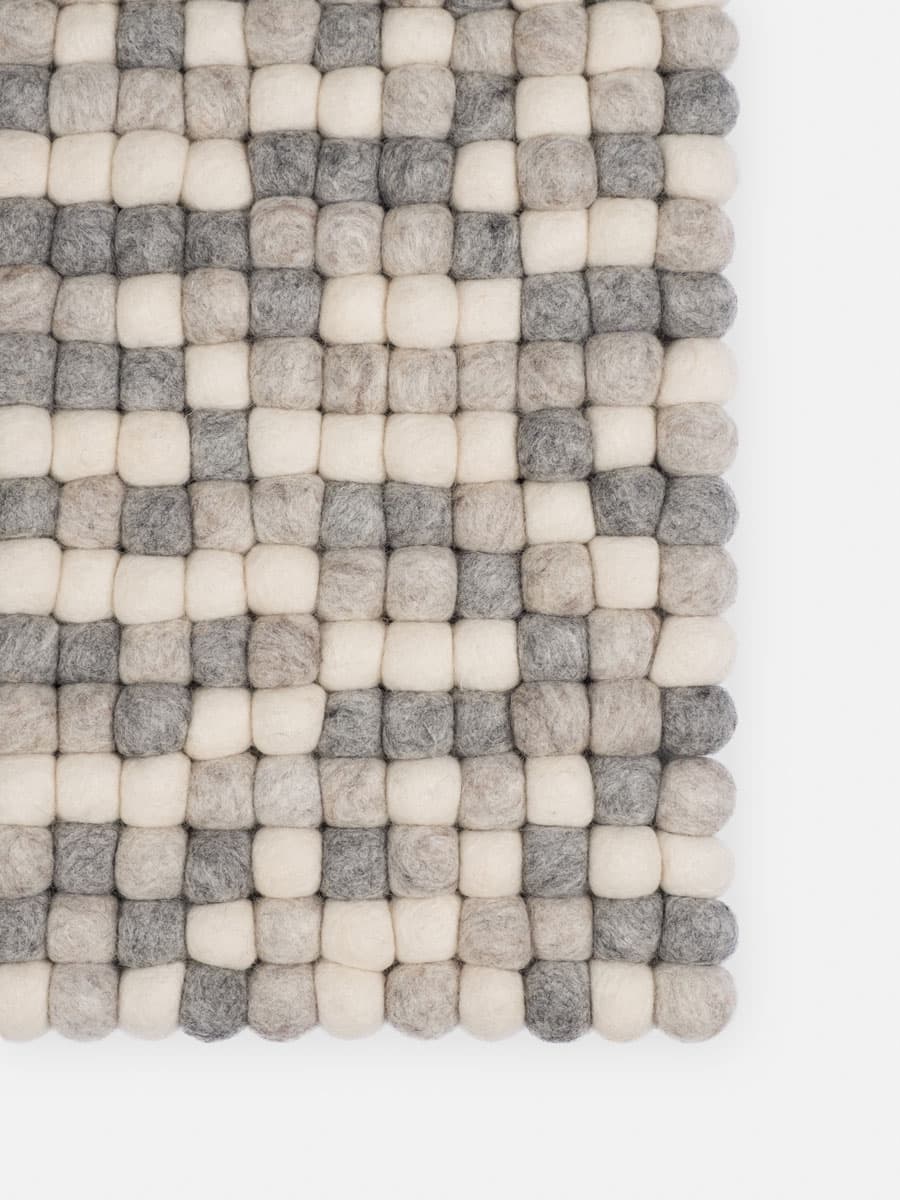 Alfombra colores de bolas de fieltro rectangular - Imagen 8