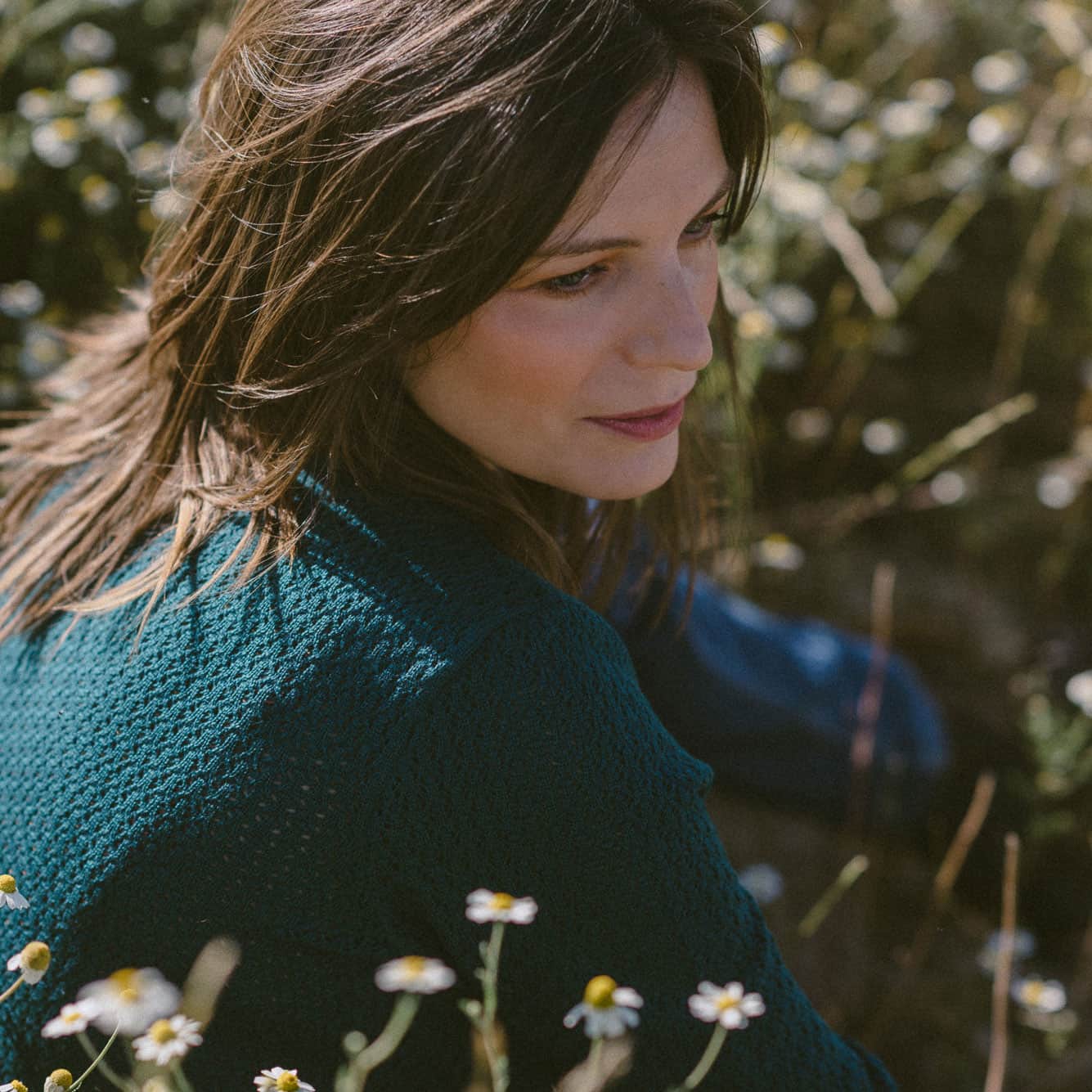 Chaqueta de lana reversible verde - Imagen 3