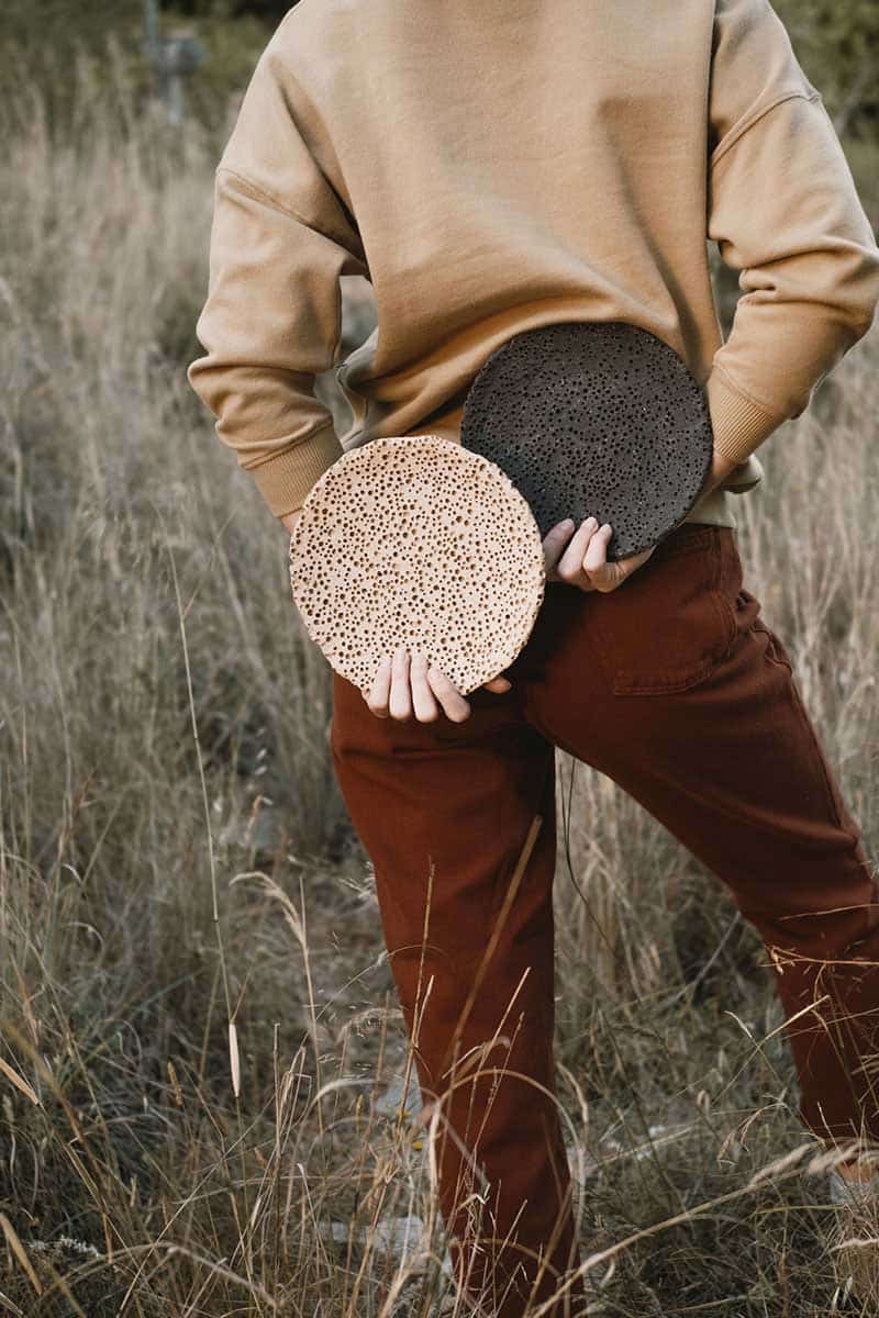 Sudadera beige con formas 100% algodón orgánico - Imagen 4