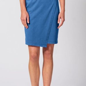 Falda cruzada asimétrica de tejido orgánico