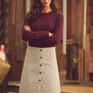 Falda pepita de cáñamo y algodón orgánico