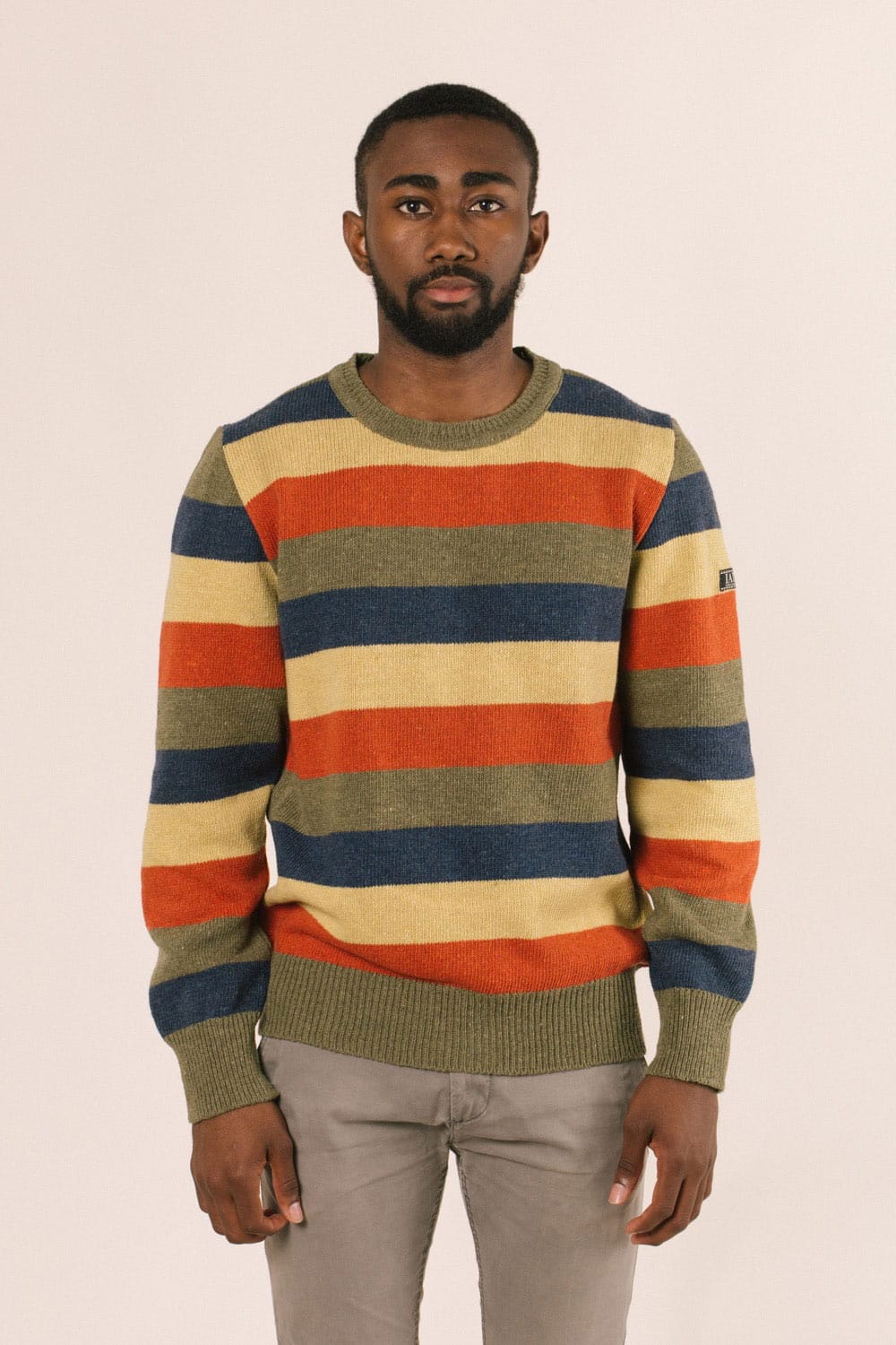 Jersey rayas hombre de lana reciclada - Imagen 6