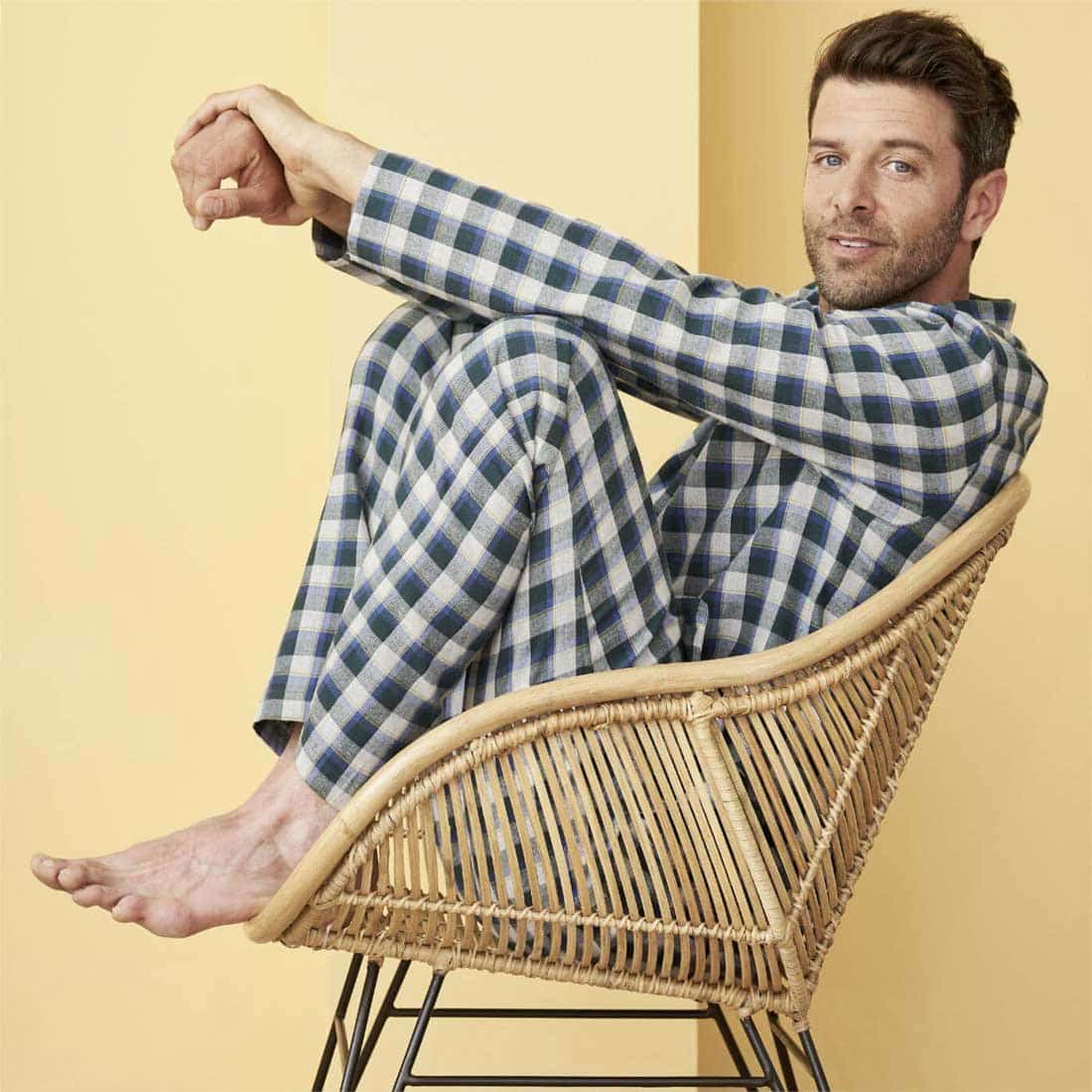 Pijama invierno hombre de cuadros ecológico - Imagen 5