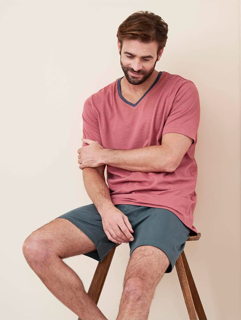 Pijama verano hombre 100% algodón orgánico - Imagen 4