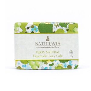 Jabón exfoliante de pepita de uva y café