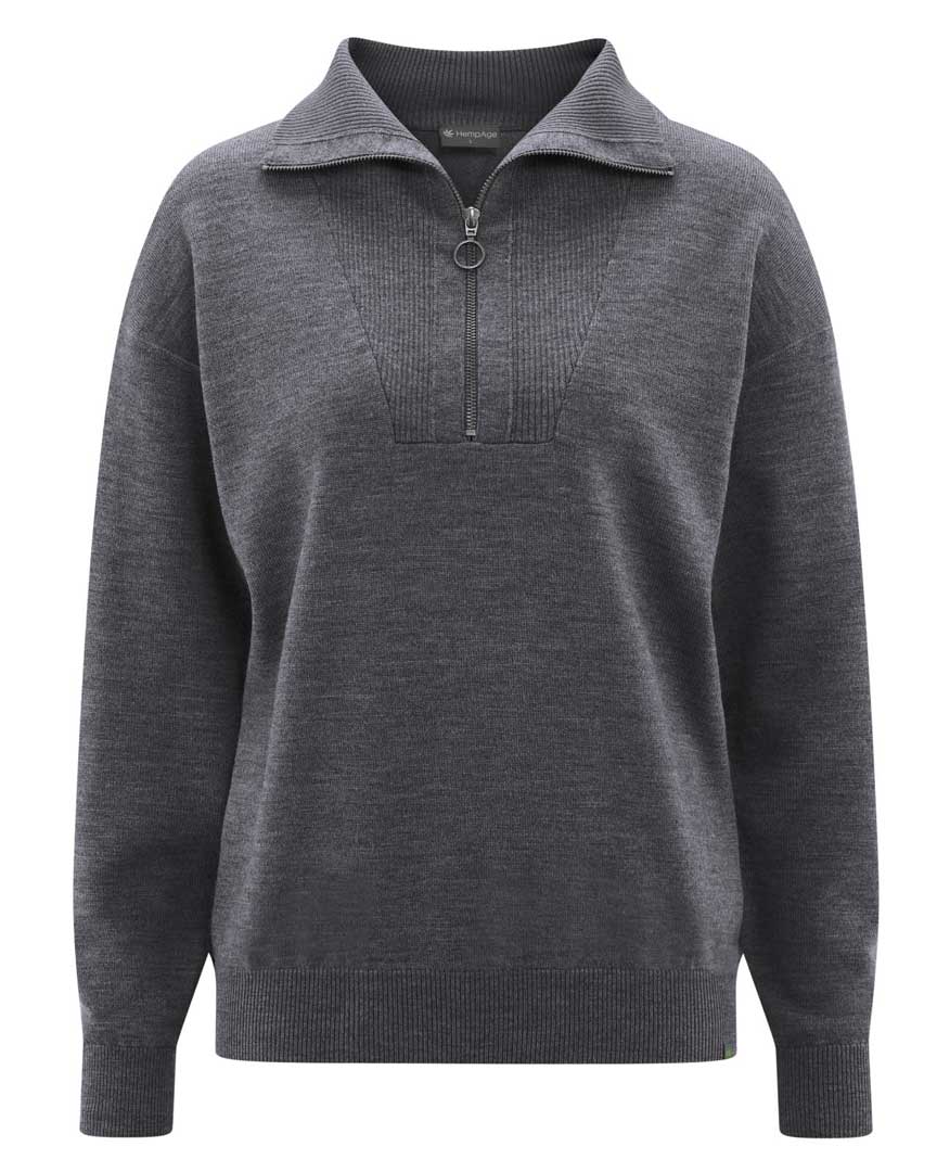 Jersey cremallera mujer de lana 100% sostenible - Imagen 8