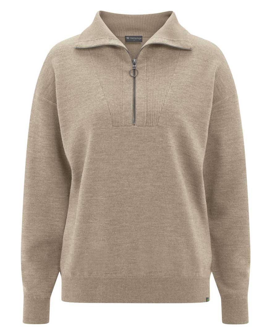 Jersey cremallera mujer de lana 100% sostenible - Imagen 7