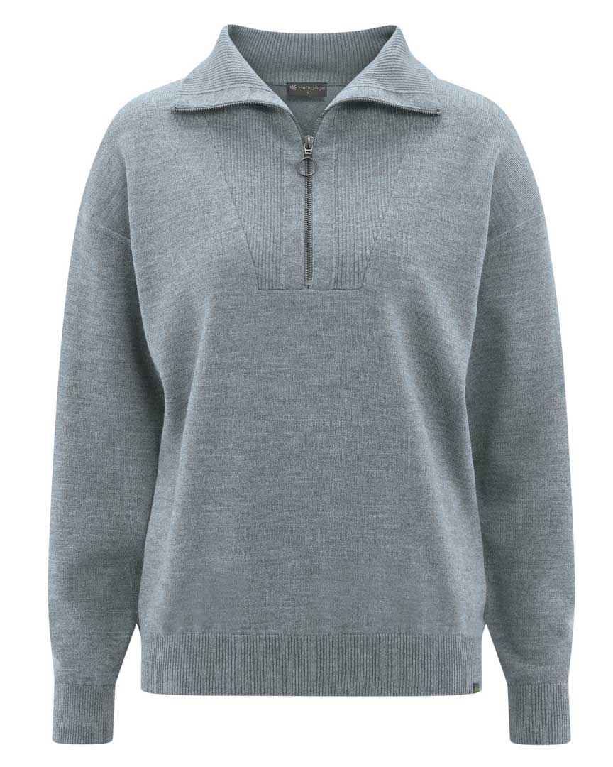 Jersey cremallera mujer de lana 100% sostenible - Imagen 5
