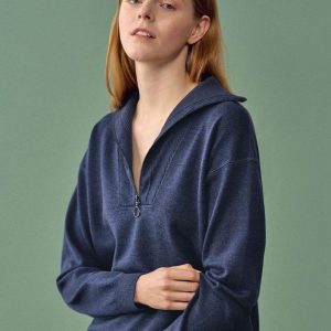 Jersey cremallera mujer de lana 100% sostenible
