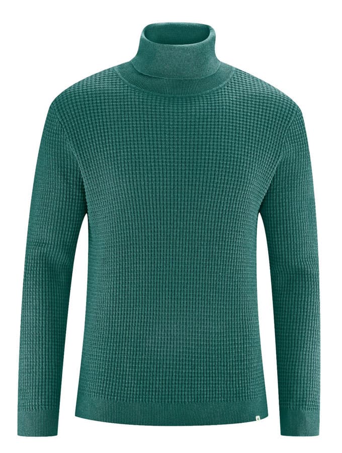 Jersey cuello alto hombre color verde - Imagen 2