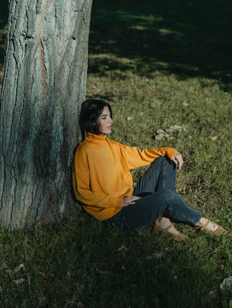 Jersey cuello cisne yema de lana merino - Imagen 5