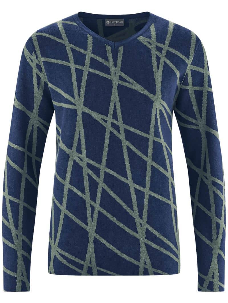 Jersey cuello pico hombre con diseño de rayas - Imagen 5