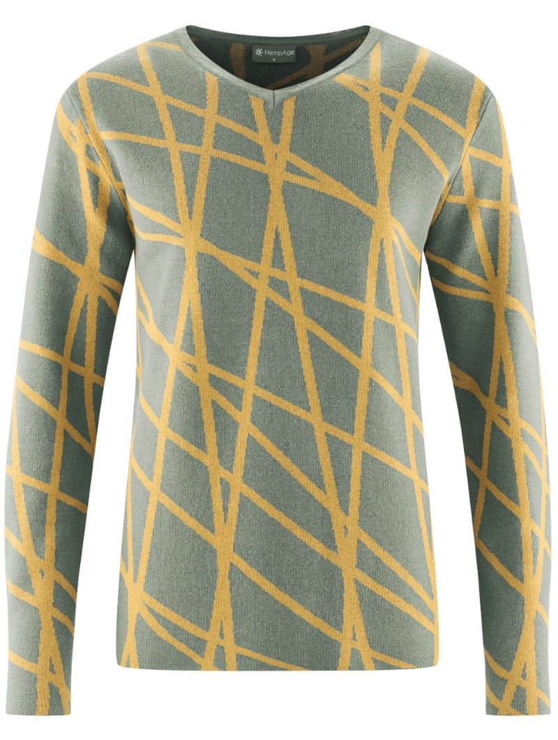 Jersey cuello pico hombre con diseño de rayas - Imagen 6