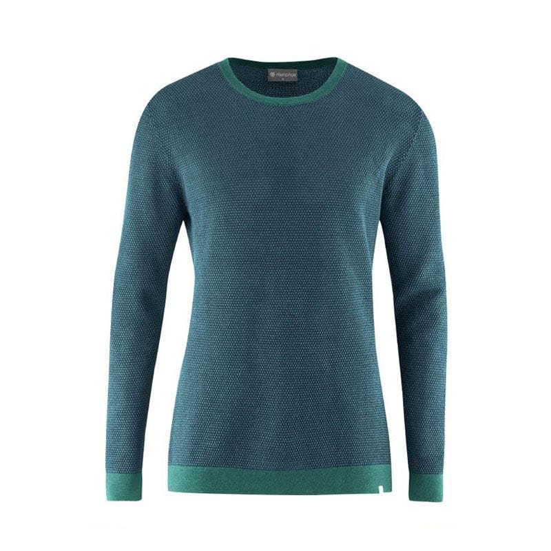 Jersey de punto hombre. Tejido vegano de hilo de dos colores - Imagen 3