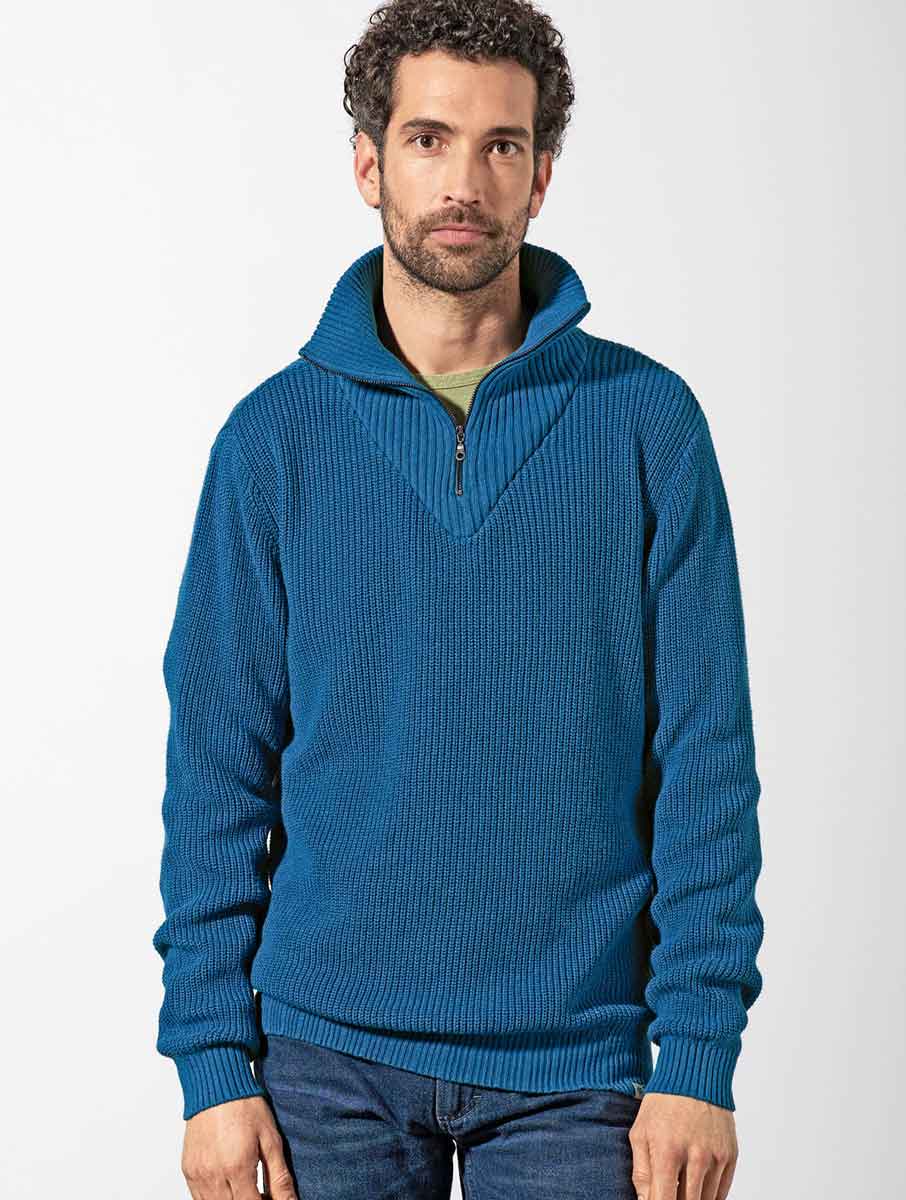 Jersey cremallera hombre de cáñamo y algodón ecológico - Imagen 6
