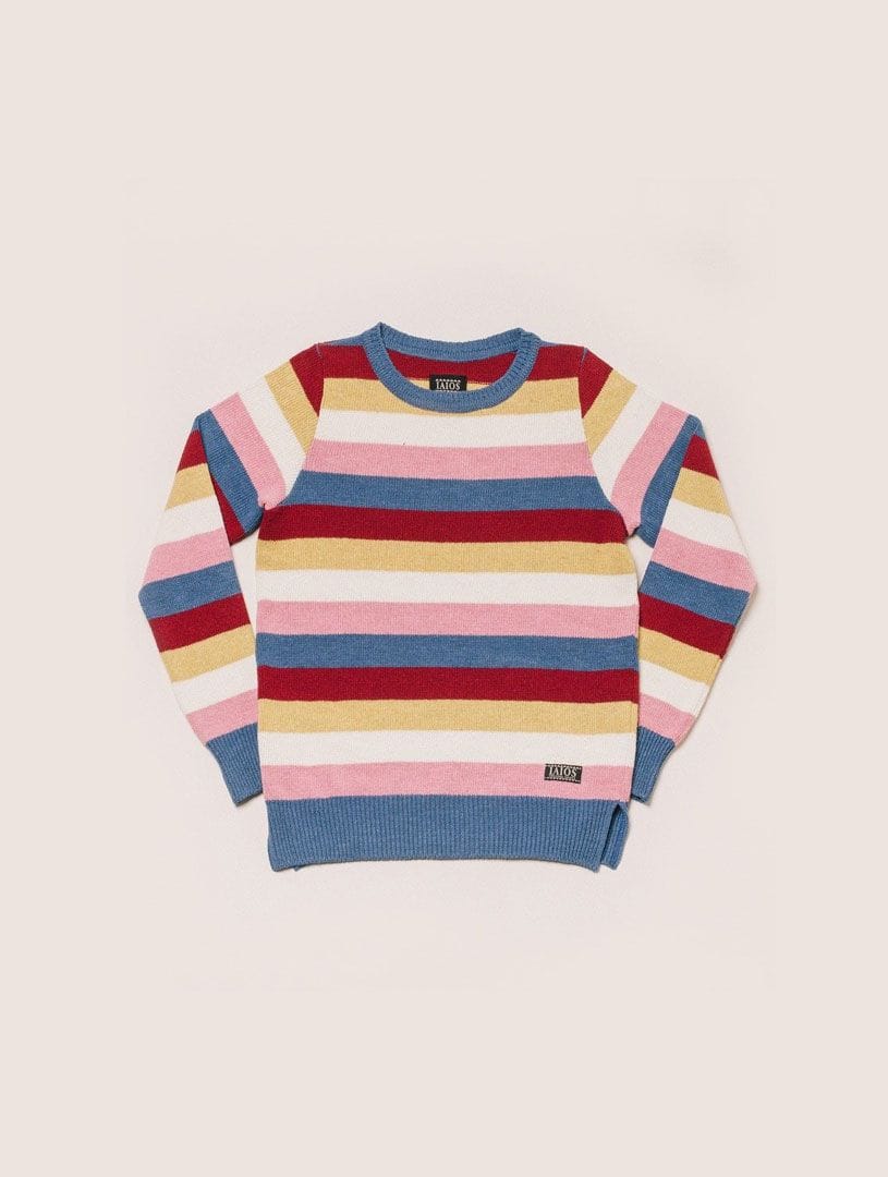 Jersey rayas colores de lana reciclada - Imagen 5