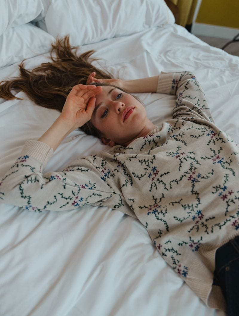 Jersey jacquard beige de lana merino - Imagen 4