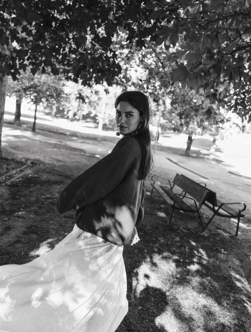 Jersey manga globo con calados de algodón orgánico fresa - Imagen 6