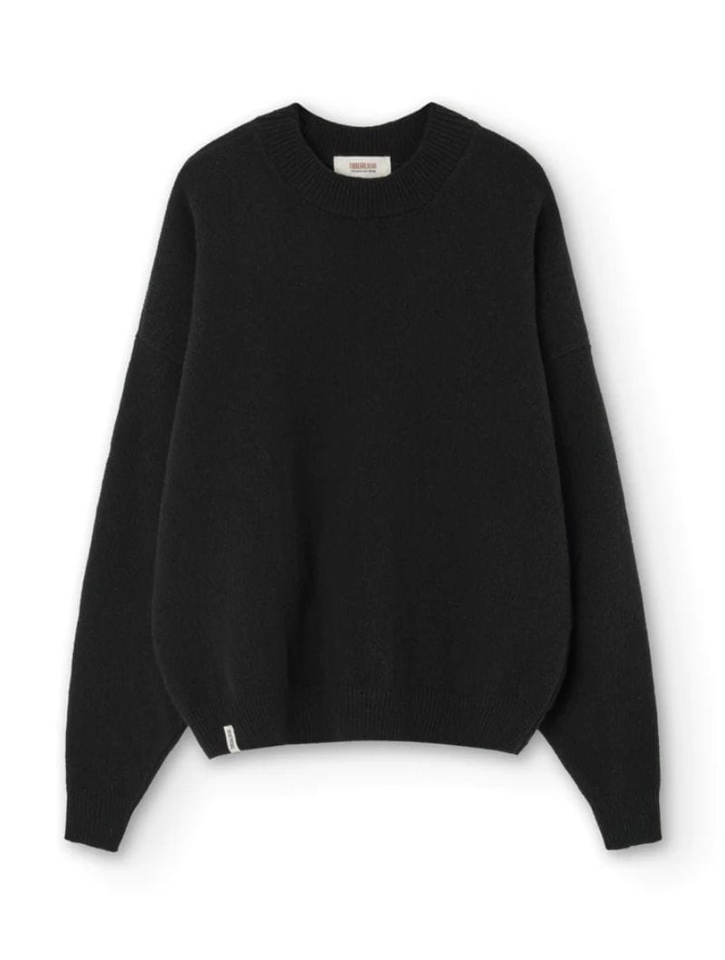 Jersey manga murciélago negro de lana merino - Imagen 6