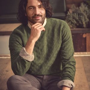 Jersey punto brioche cáñamo y algodón orgánico hombre