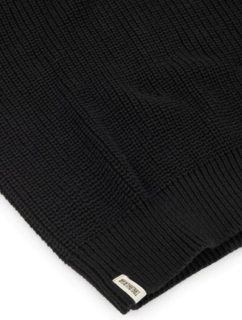 Jersey de punto grueso 100% algodón orgánico negro - Imagen 7