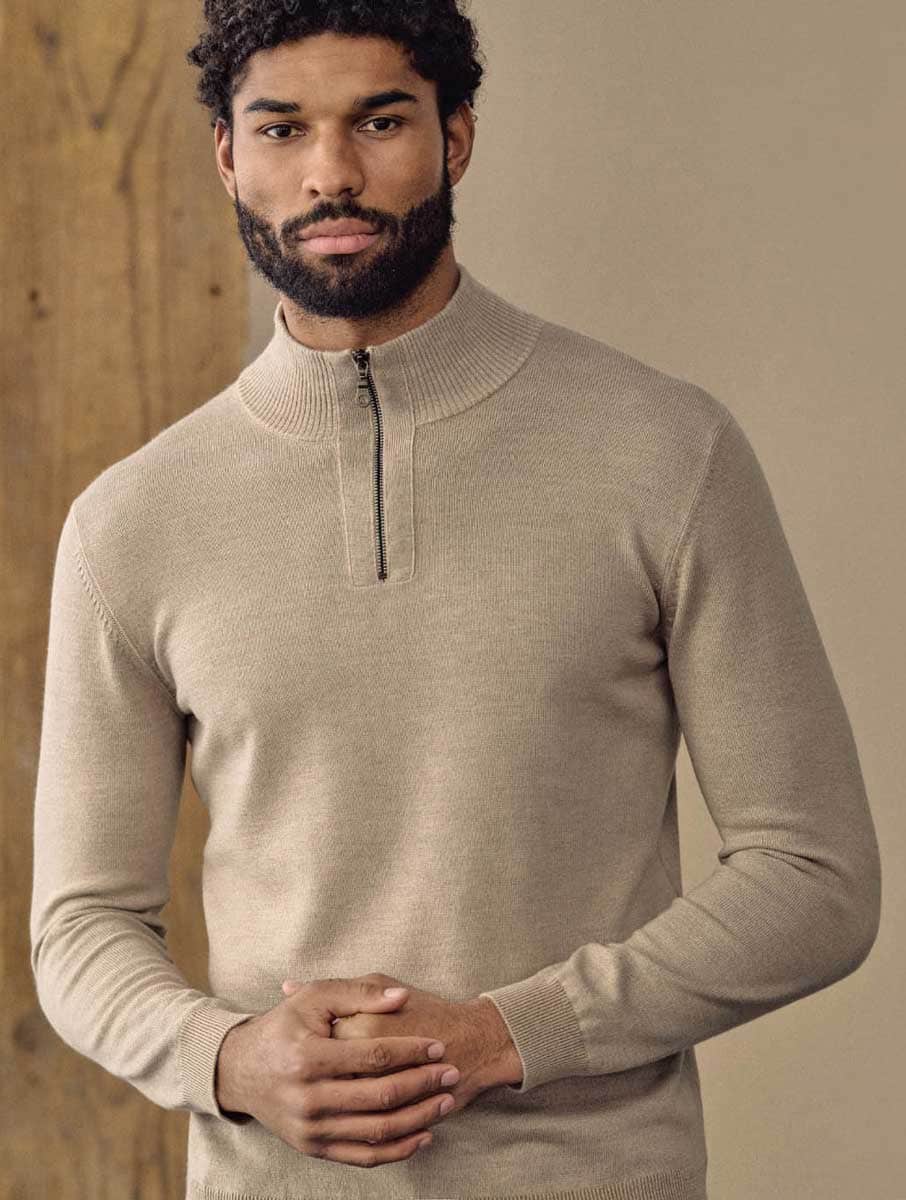 Jersey troyer de lana para hombre - Imagen 2