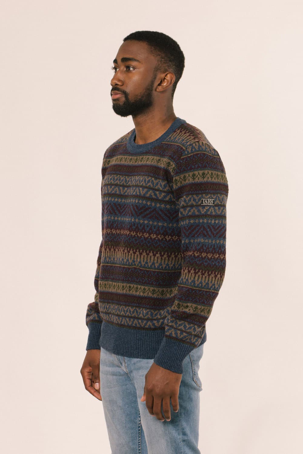 Jersey jacquard hombre de lana reciclada - Imagen 8