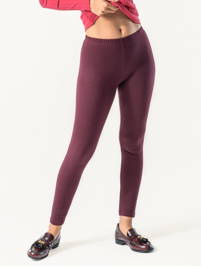 Leggings gruesos mujer de algodón orgánico - Imagen 3