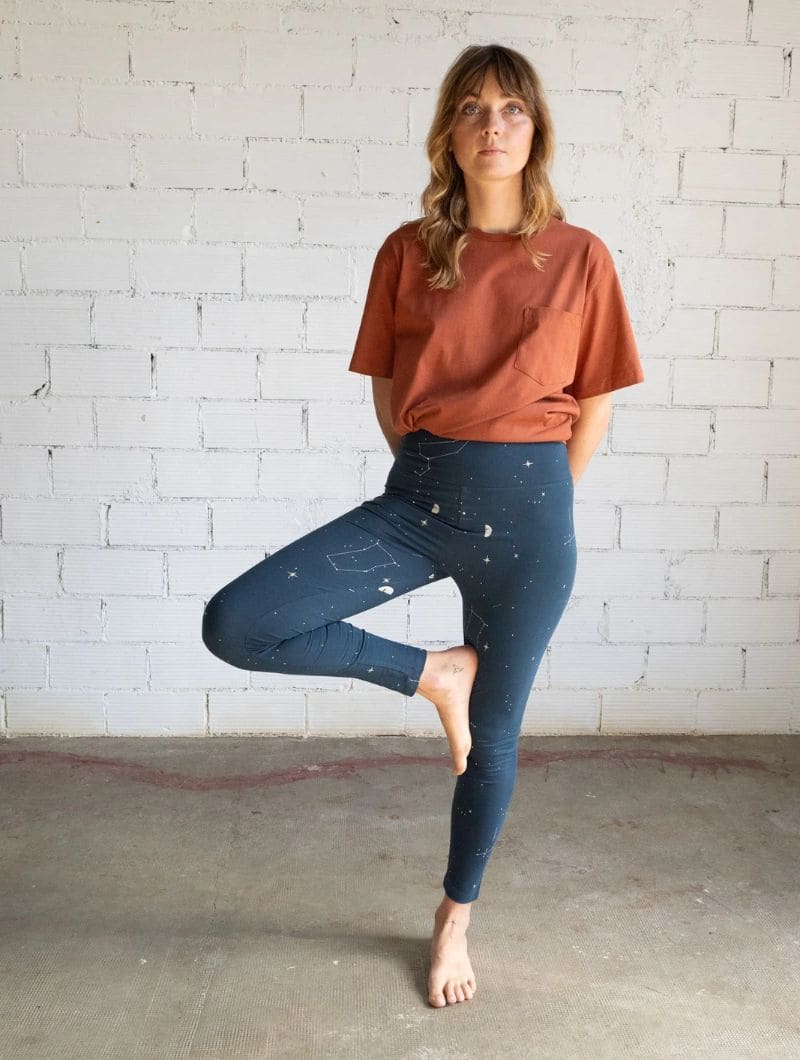 Mallas azules algodón orgánico de constelaciones - Imagen 4