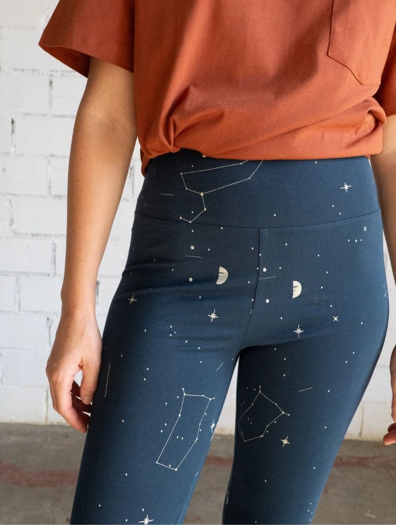 Mallas azules algodón orgánico de constelaciones - Imagen 3