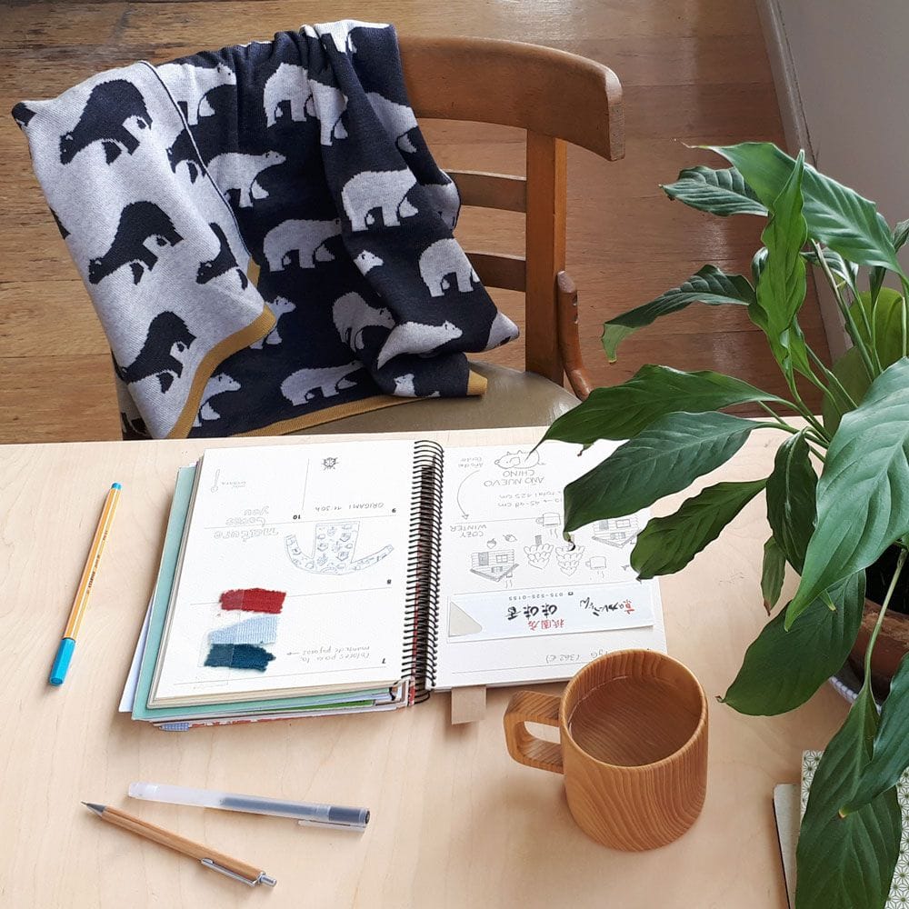 Manta bebé lana merino de osos polares - Imagen 6