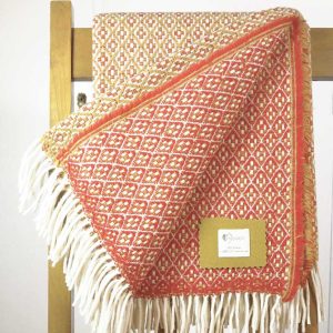 Manta flor de pura lana