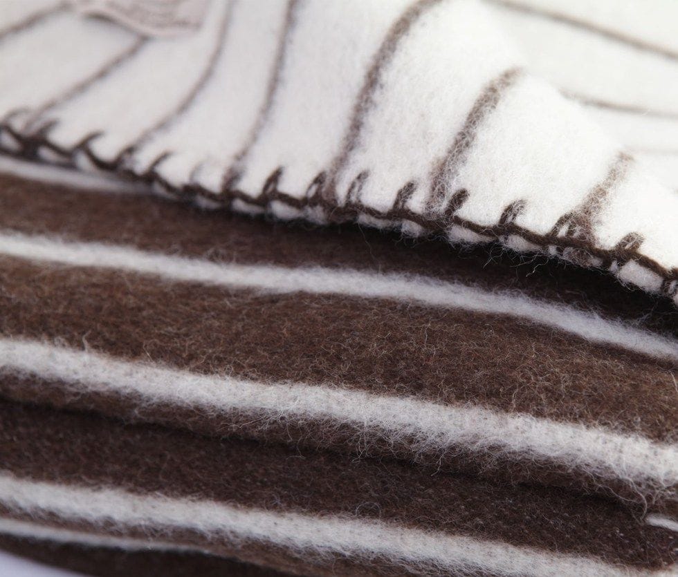 Manta lana gruesa artesanal - Imagen 3