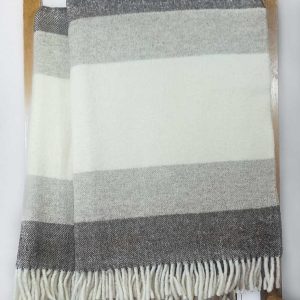 Manta de tres colores para sofá 100% lana