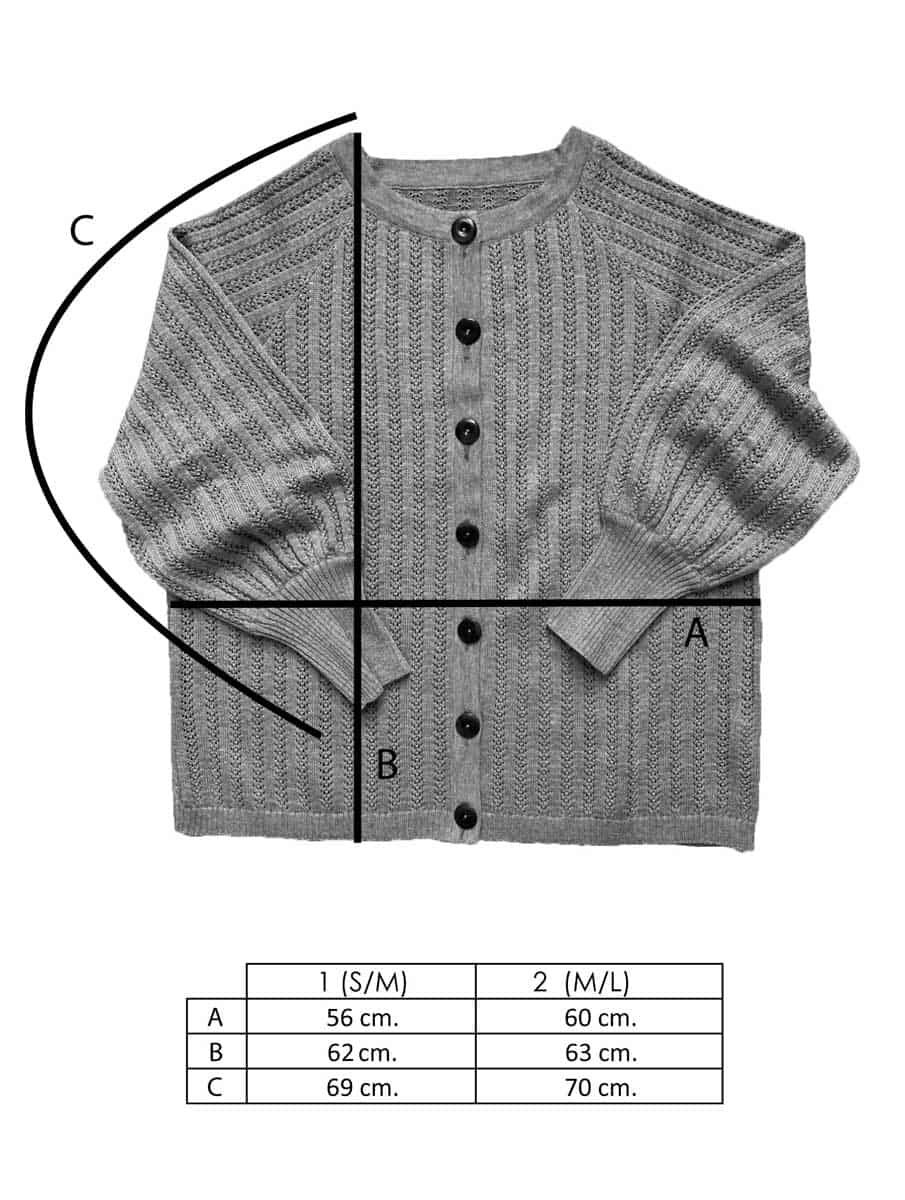 Chaqueta calada burdeos de lana merino - Imagen 6