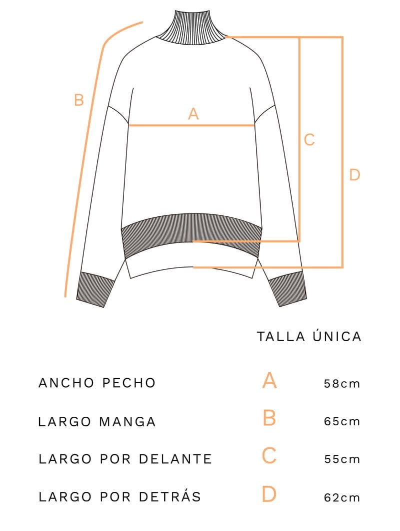 Jersey cuello alto con formas de lana merino - Imagen 6