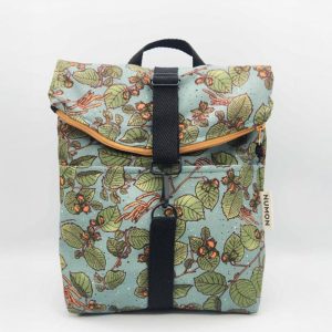 Mini mochila reciclada estampado avellana