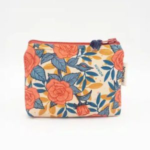 Monedero cremallera estampado de flores