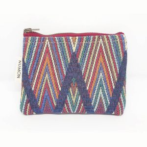 Monedero de tela zig-zag multicolor