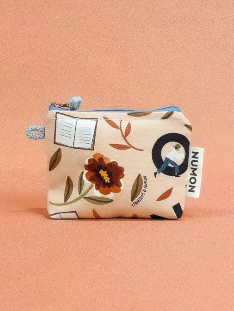 Monedero reciclado estampado de letras