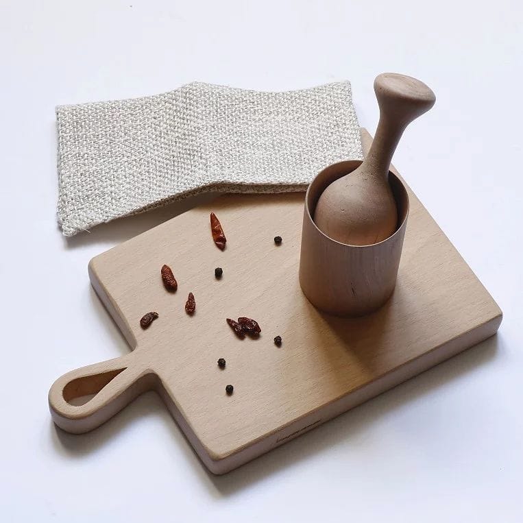 Almirez. Mortero de cocina de madera - Imagen 3