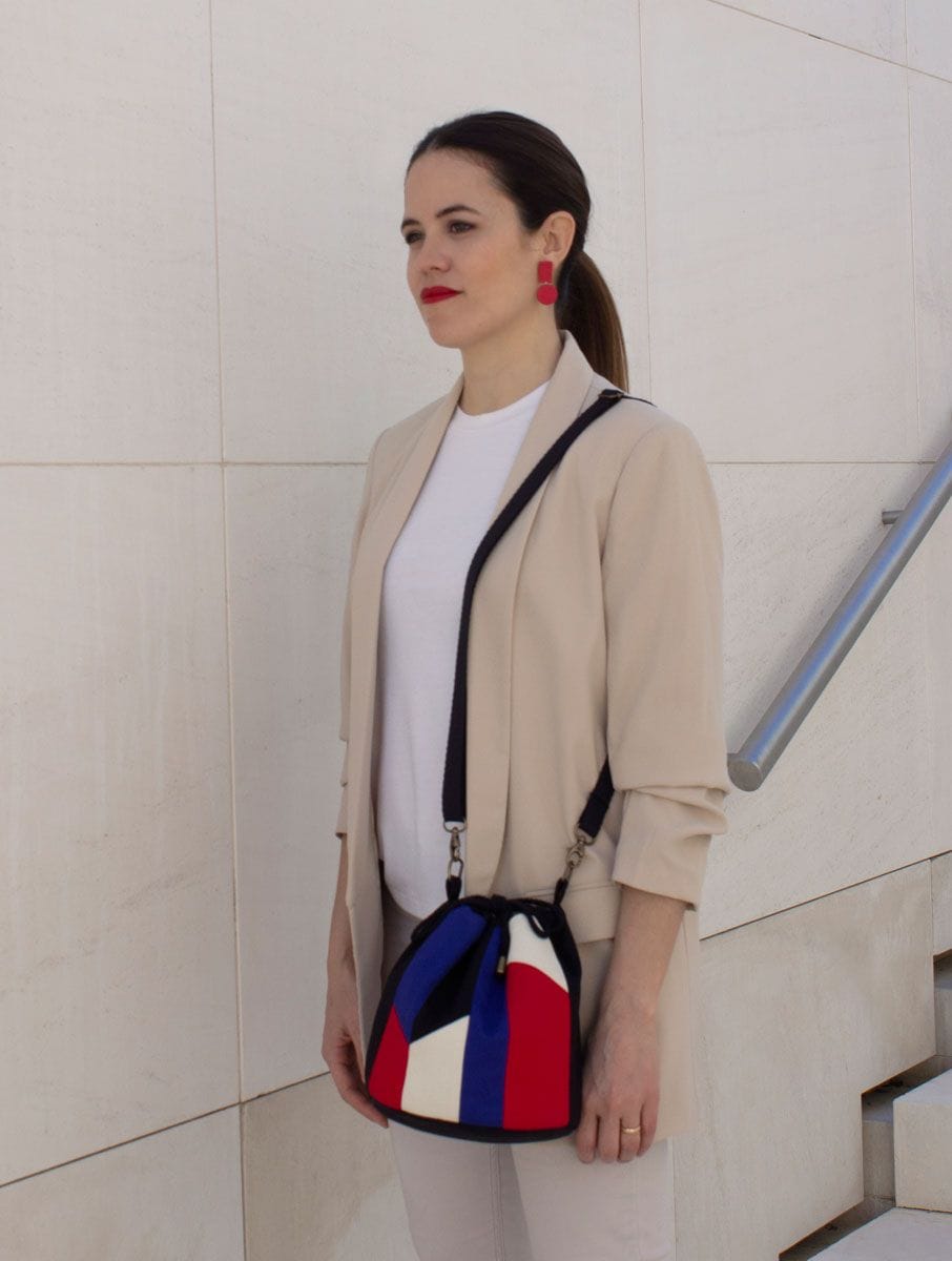 Bolso bombonera de patchwork reciclado - Imagen 5