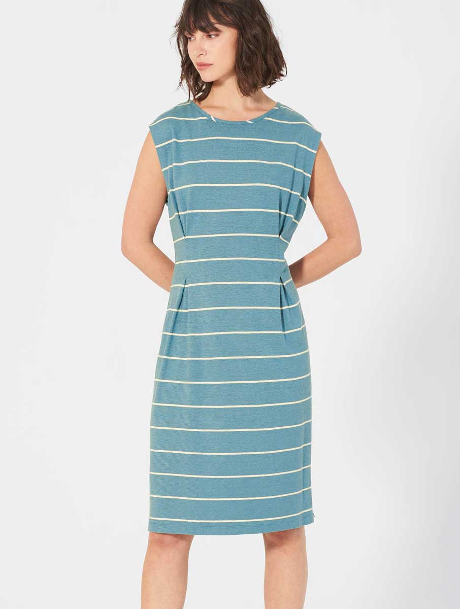 Vestido de rayas sin mangas ecológico para mujer - Imagen 3